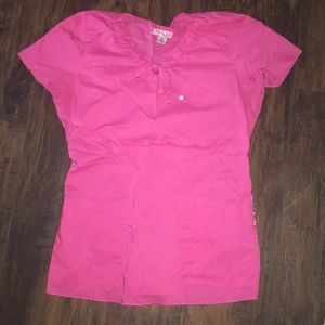 Pink Koi scrub top